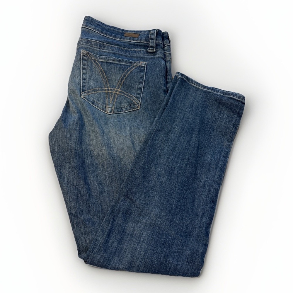 Kut from the Kloth Stevie Straight Leg Jeans Blue Wash KP560MF8 Womens 12